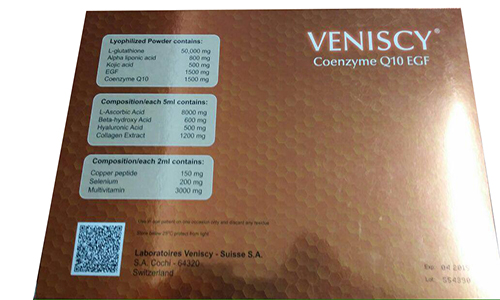 NEW VENISCY COENZYME Q10 EGF ORIGINALLY IMPORTED FROM SWITZERLAND WHITE GLUTATHIONE SKIN WHITENING by www.ccthaitown.com