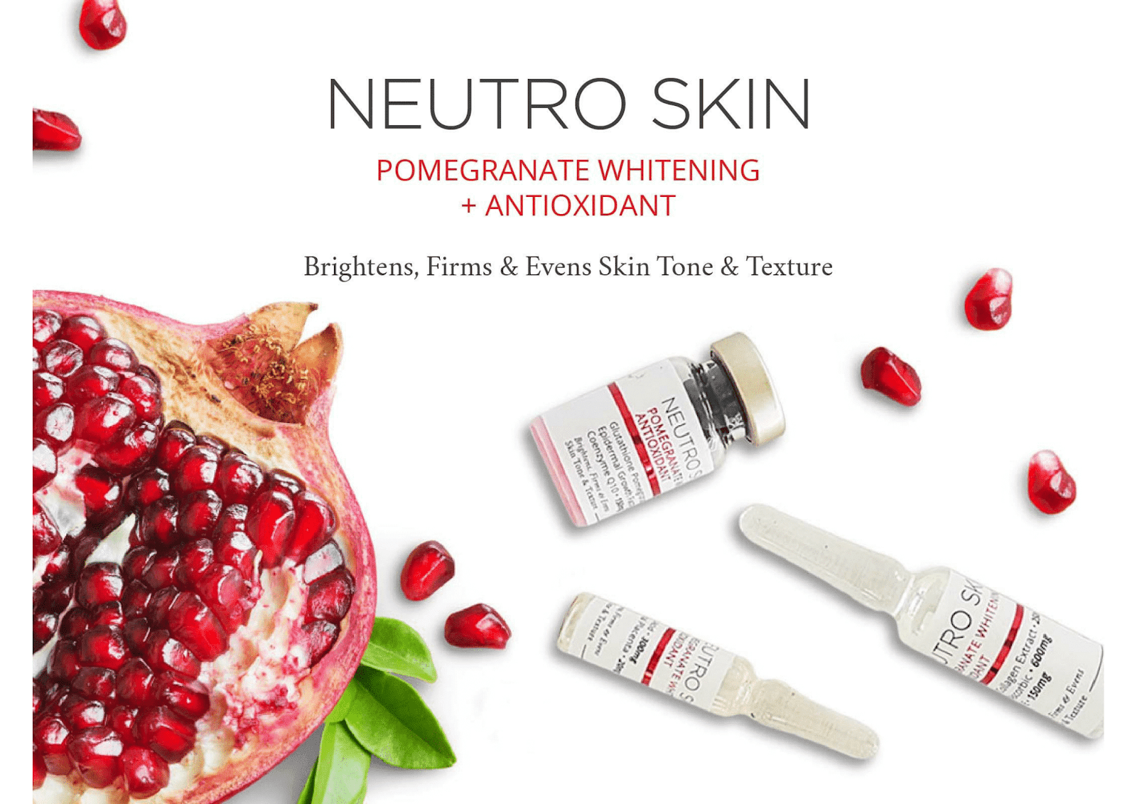 NEUTRO SKIN POMEGRANATE WHITENING + ANTIOXIDANT WHITENING GLUTATHIONE SKIN by "www.ccthaitown.com"