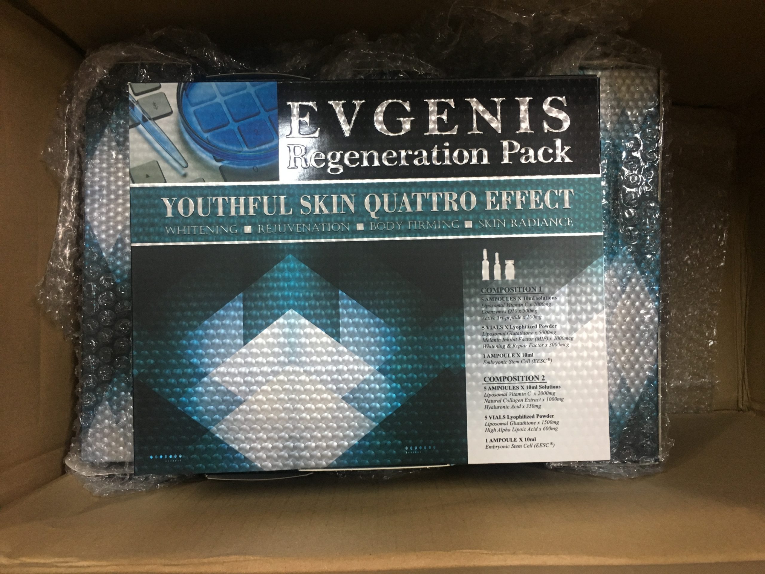 EVGENIS REGENERATION PACK YOUTHFUL SKIN QUATTRO EFFECT WHITE GLUTATHIONE SKIN WHITENING by "www.ccthaitown.com"