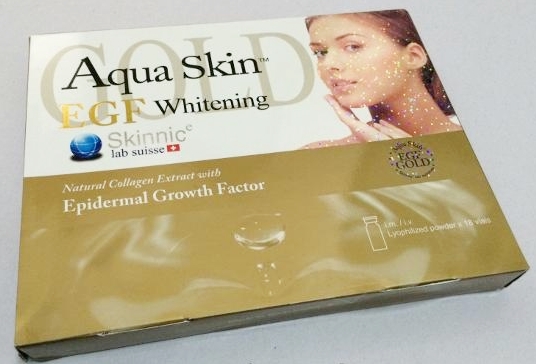 NEW AQUA SKIN GOLD EGF WHITENING (SWISS) WHITE GLUTATHIONE INJECTION by www.ccthaitown.com