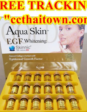 NEW AQUA SKIN GOLD EGF WHITENING (SWISS) WHITE GLUTATHIONE INJECTION by www.ccthaitown.com