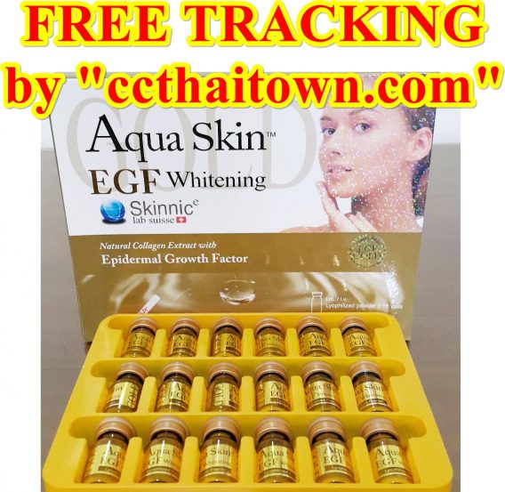 NEW AQUA SKIN GOLD EGF WHITENING (SWISS) WHITE GLUTATHIONE INJECTION by www.ccthaitown.com