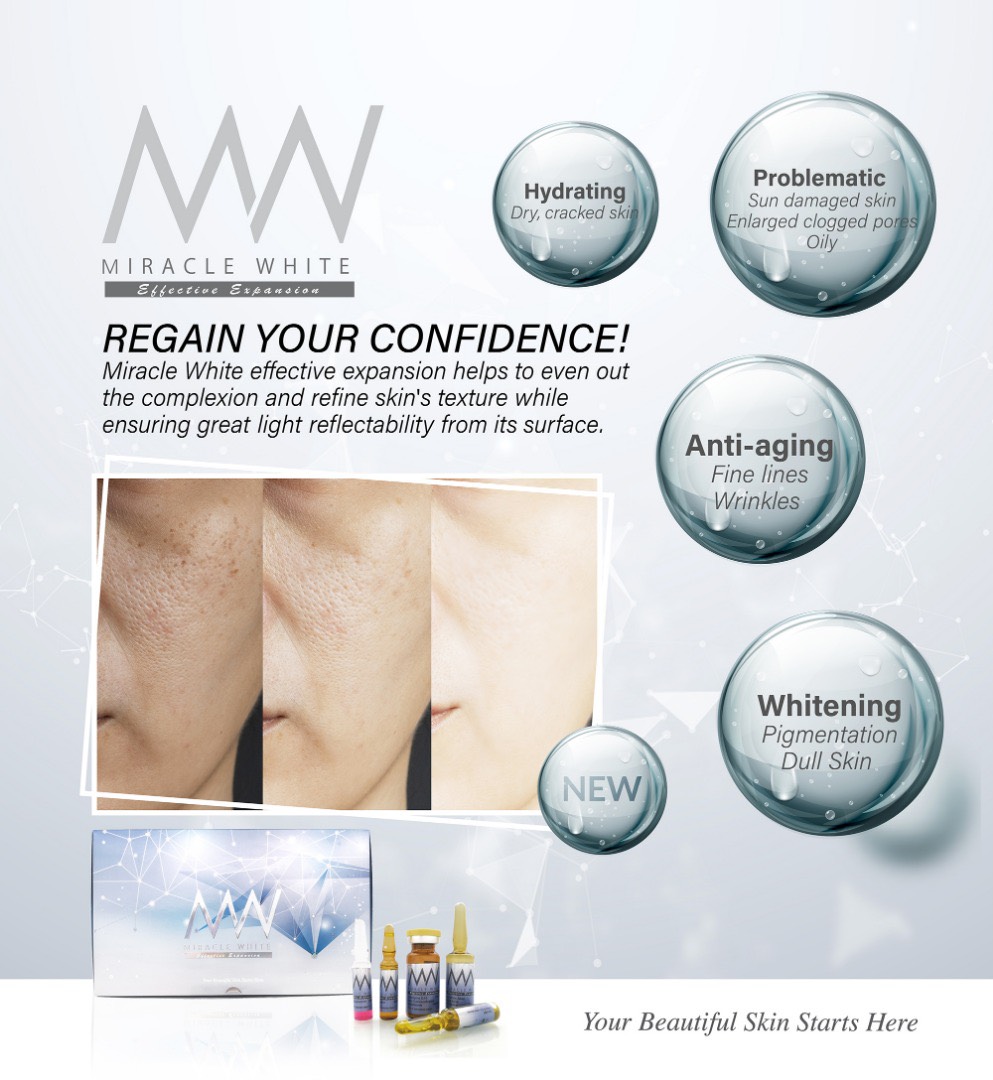 MIRACLE WHITE (BLUE BOX) REGAIN EFFECTIVE EXPANSION PERFECTION SKIN WHITE GLUTATHIONE INJECTION by www.ccthaitown.com