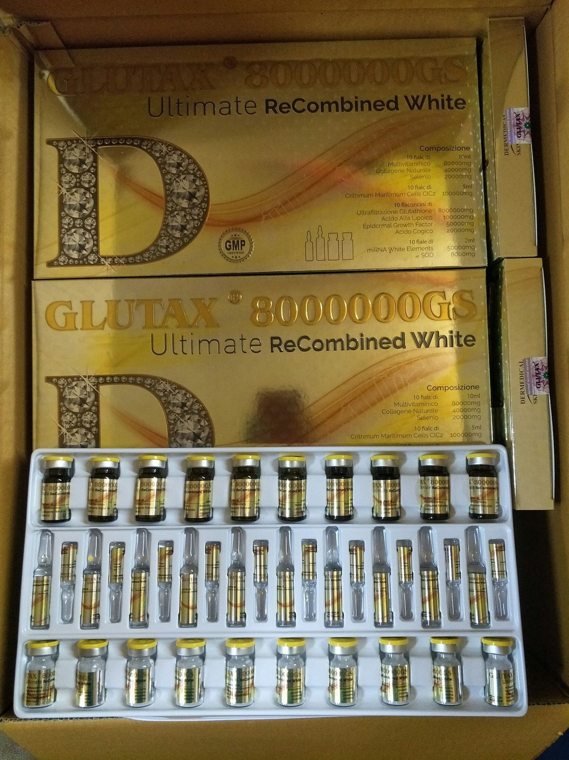 NEW GLUTAX 8000000GS GOLDEN ULTIMATE RECOMBINED WHITE WHITENING GLUTA GLUTATHIONE by www.ccthaitown.com