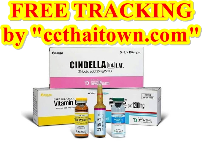 SET CINDELLA LUTHIONE 1200mg WHITENING GLUTATHIONE INJECT