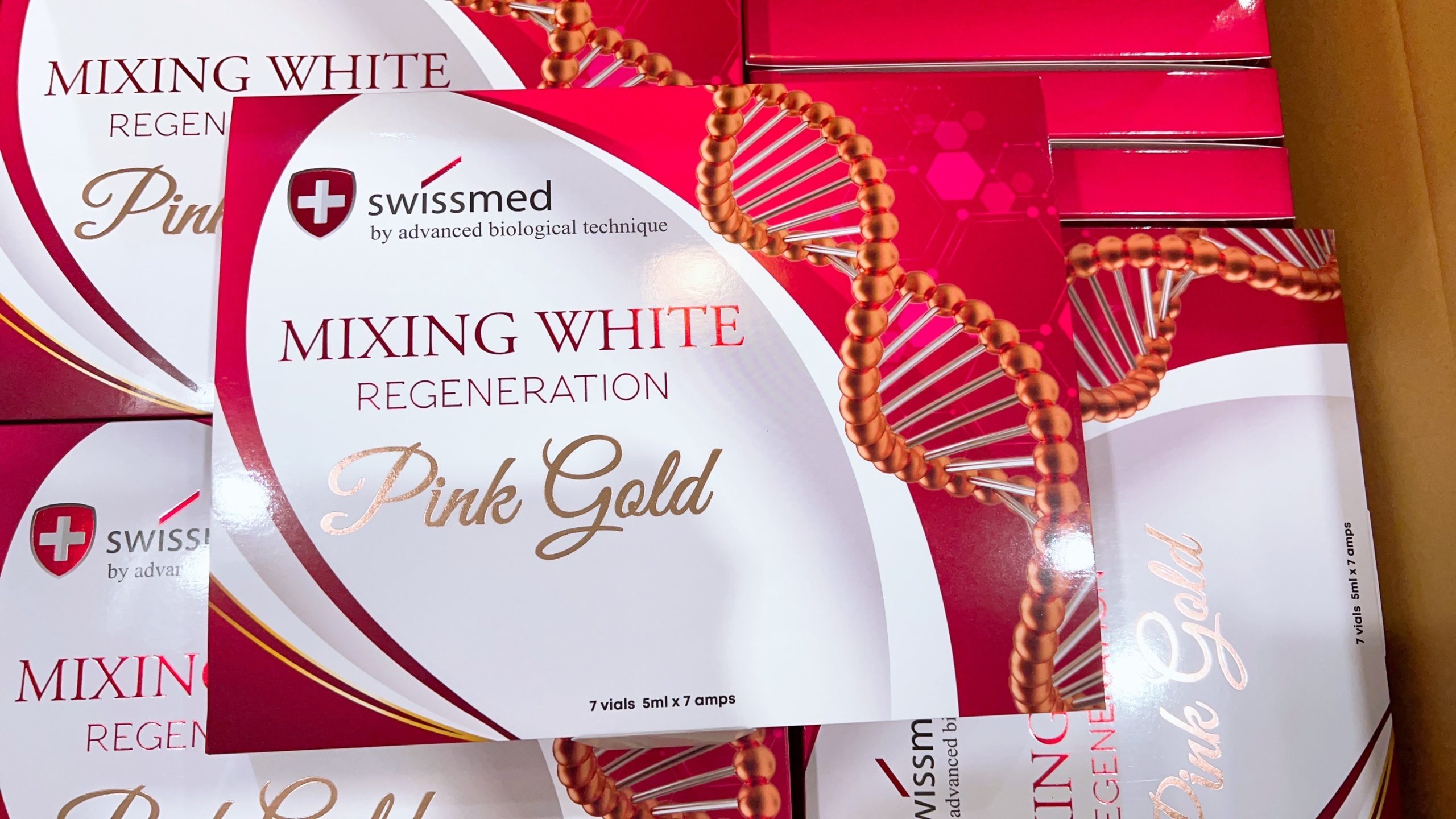 MIXING WHITE PINK GOLD (SWITZERLAND) SWISSMED REGENERATION GLUTATHIONE WHITENING