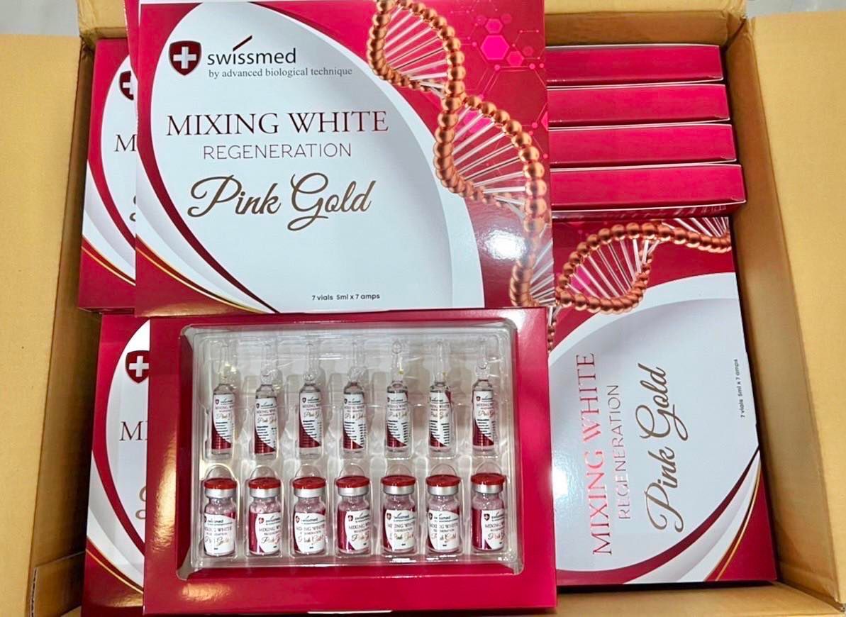 MIXING WHITE PINK GOLD (SWITZERLAND) SWISSMED REGENERATION GLUTATHIONE WHITENING