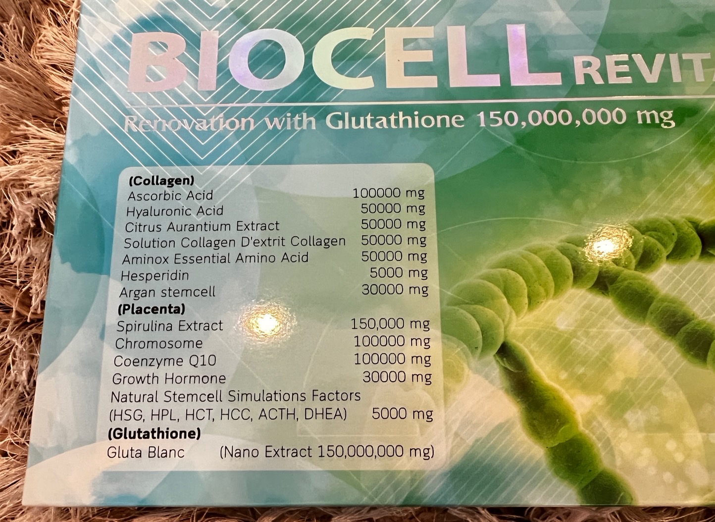 BIOCELL REVITAL PRO RENOVAION WITH GLUTATHIONE 150,000,000 MG WHITENING